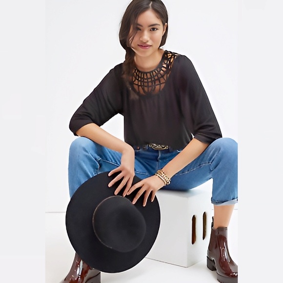 Anthropologie Graciela Black Blouse Women’s Size XS - Picture 12 of 12